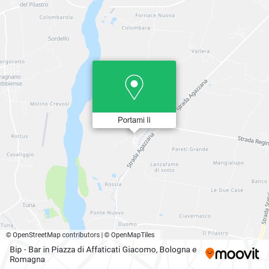 Mappa Bip - Bar in Piazza di Affaticati Giacomo