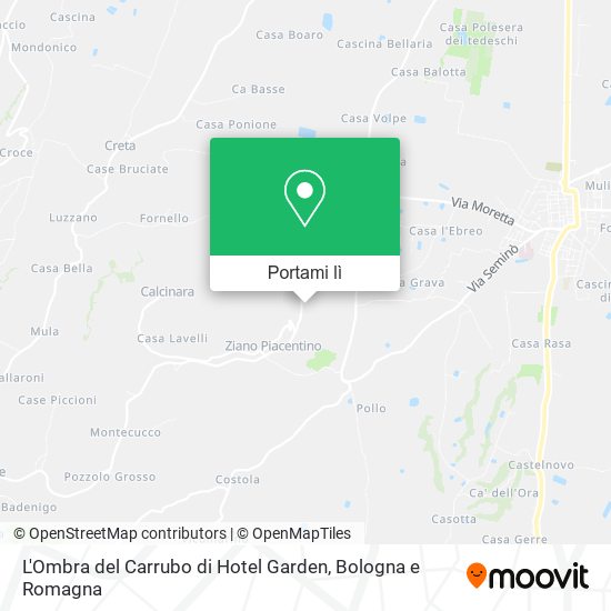 Mappa L'Ombra del Carrubo di Hotel Garden