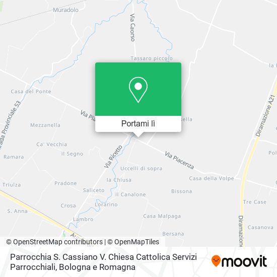 Mappa Parrocchia S. Cassiano V. Chiesa Cattolica Servizi Parrocchiali