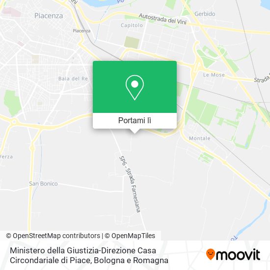 Mappa Ministero della Giustizia-Direzione Casa Circondariale di Piace
