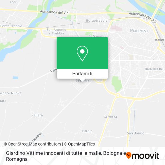 Mappa Giardino Vittime innocenti di tutte le mafie