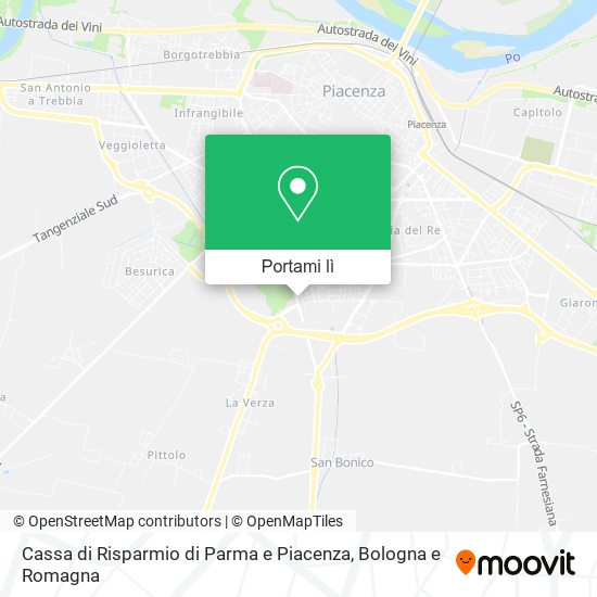 Mappa Cassa di Risparmio di Parma e Piacenza