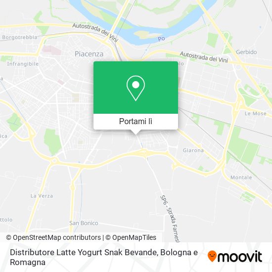 Mappa Distributore Latte Yogurt Snak Bevande