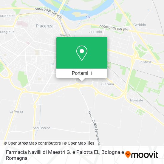 Mappa Farmacia Navilli di Maestri G. e Palotta El.