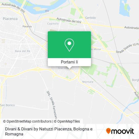 Mappa Divani & Divani by Natuzzi Piacenza