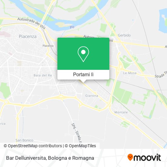 Mappa Bar Delluniversita