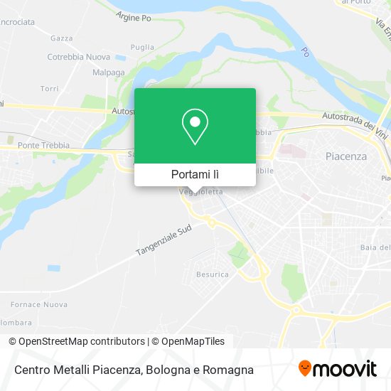 Mappa Centro Metalli Piacenza