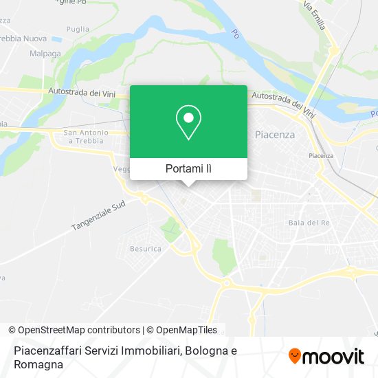 Mappa Piacenzaffari Servizi Immobiliari