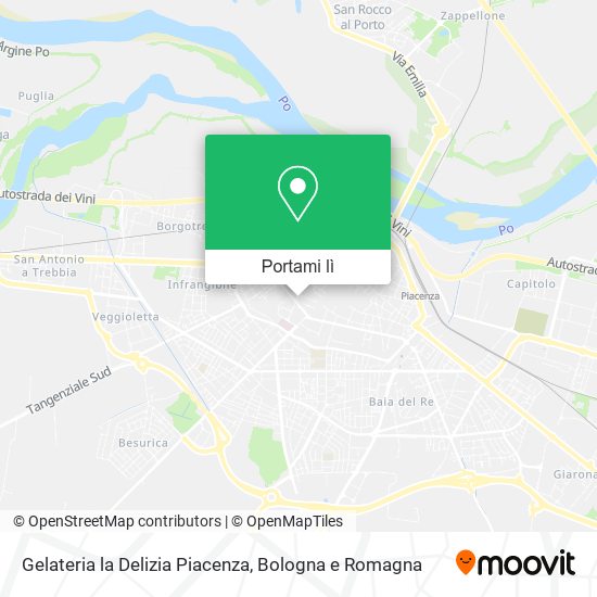 Mappa Gelateria la Delizia Piacenza