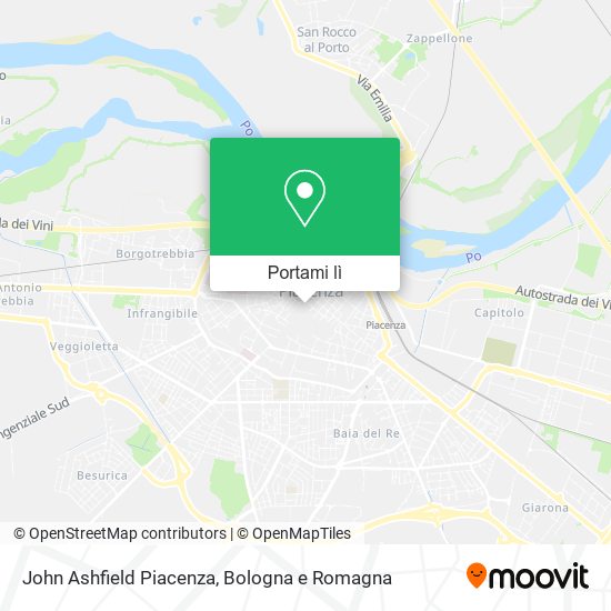 Mappa John Ashfield Piacenza