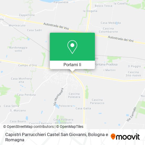 Mappa Capistrì Parrucchieri Castel San Giovanni