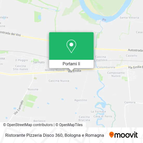Mappa Ristorante Pizzeria Disco 360