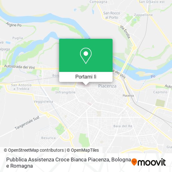 Mappa Pubblica Assistenza Croce Bianca Piacenza
