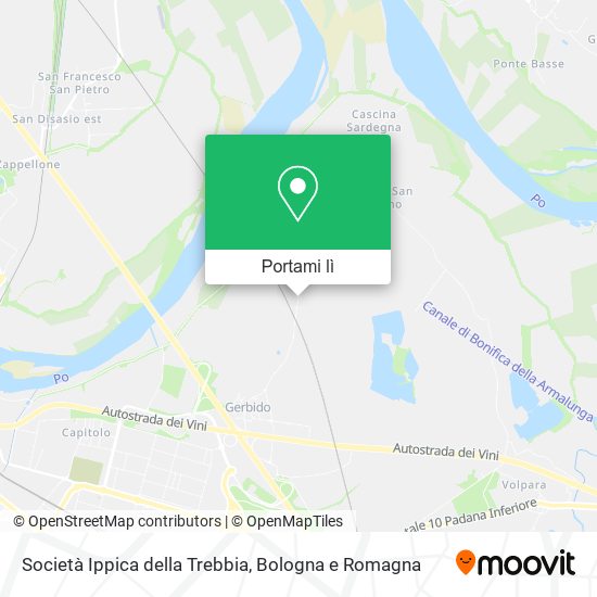 Mappa Società Ippica della Trebbia