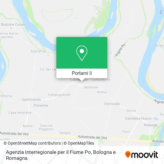 Mappa Agenzia Interregionale per il Fiume Po