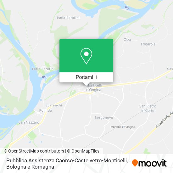 Mappa Pubblica Assistenza Caorso-Castelvetro-Monticelli