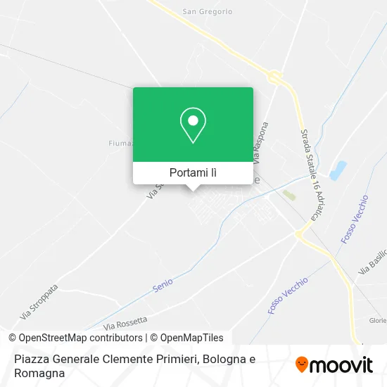 Mappa Piazza Generale Clemente Primieri