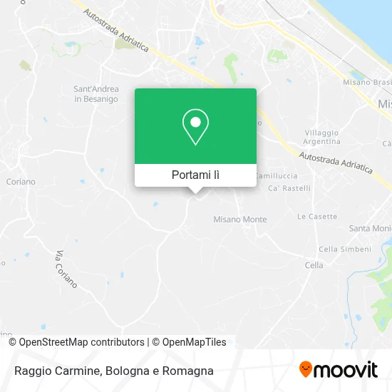 Mappa Raggio Carmine