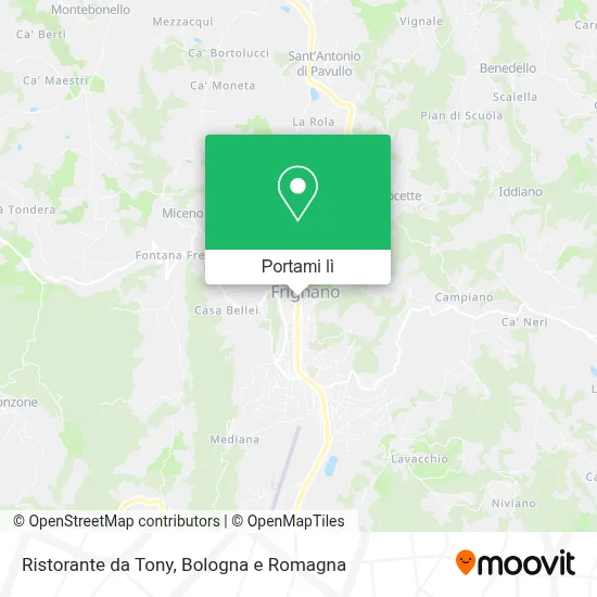 Mappa Ristorante da Tony