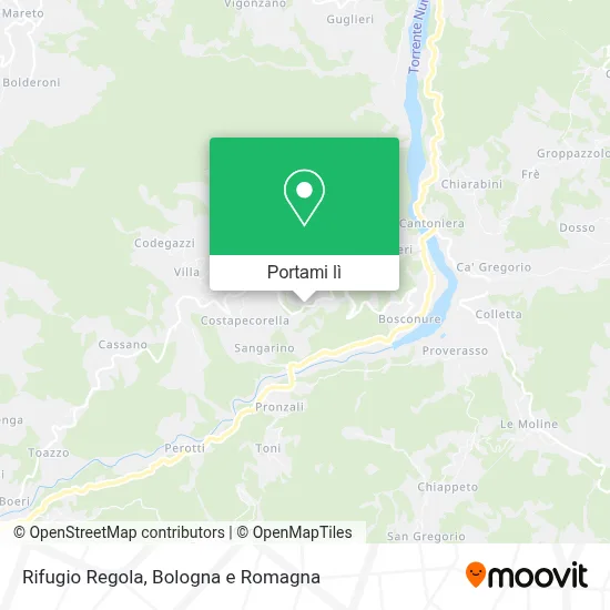 Mappa Rifugio Regola