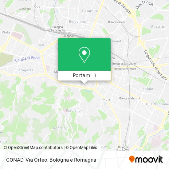 Mappa CONAD, Via Orfeo