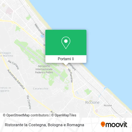 Mappa Ristorante la Costegna
