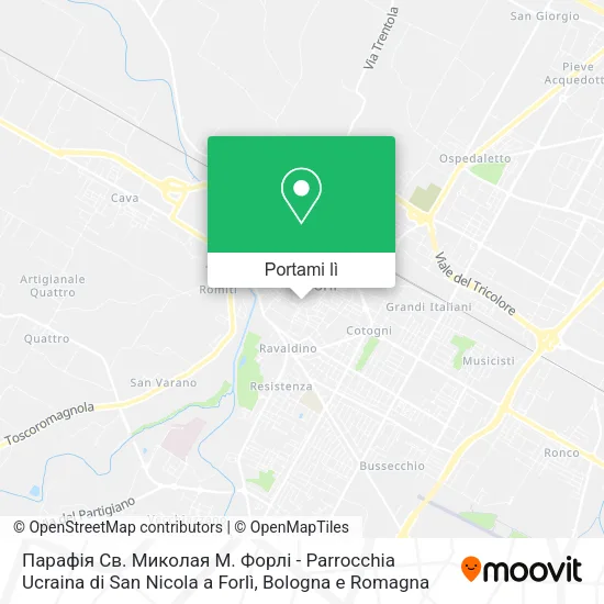 Mappa Парафія Св. Миколая М. Форлі - Parrocchia Ucraina di San Nicola a Forlì