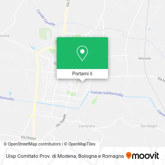 Mappa Uisp Comitato Prov. di Modena