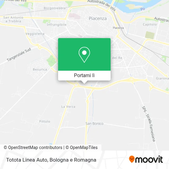 Mappa Totota Linea Auto