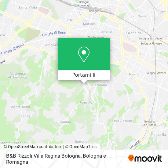 Mappa B&B Rizzoli-Villa Regina Bologna