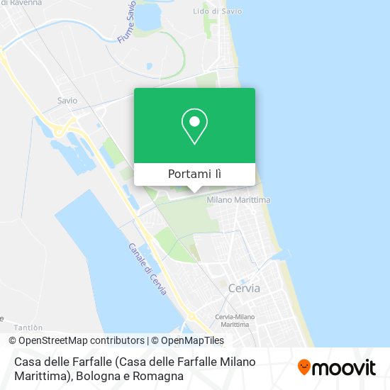 Mappa Casa delle Farfalle (Casa delle Farfalle Milano Marittima)
