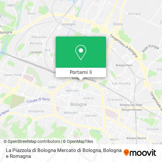 Mappa La Piazzola di Bologna Mercato di Bologna