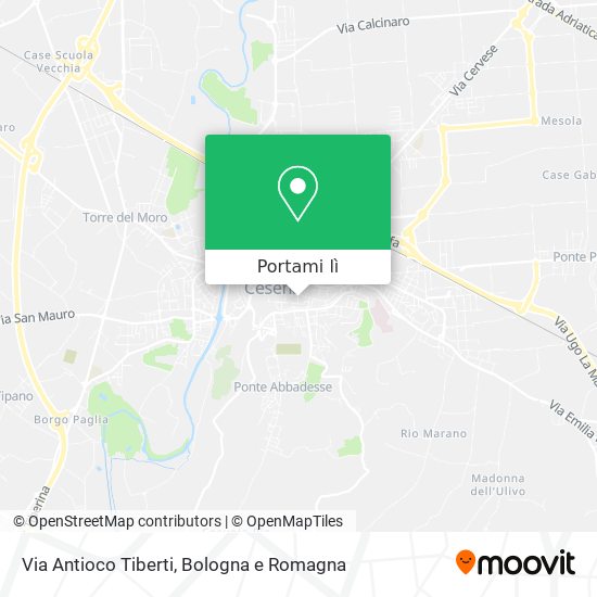Mappa Via Antioco Tiberti