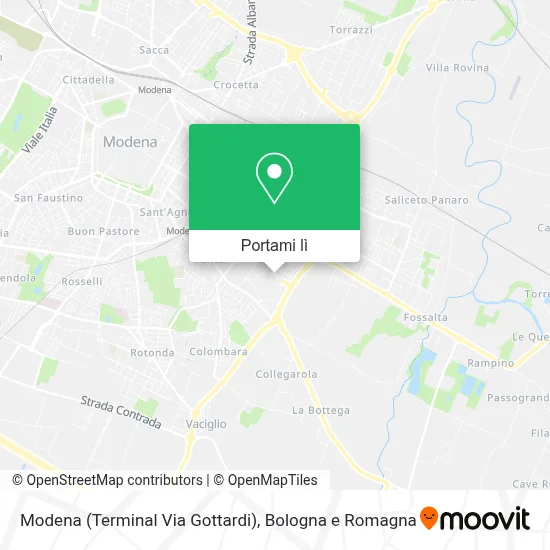 Mappa Modena (Terminal Via Gottardi)