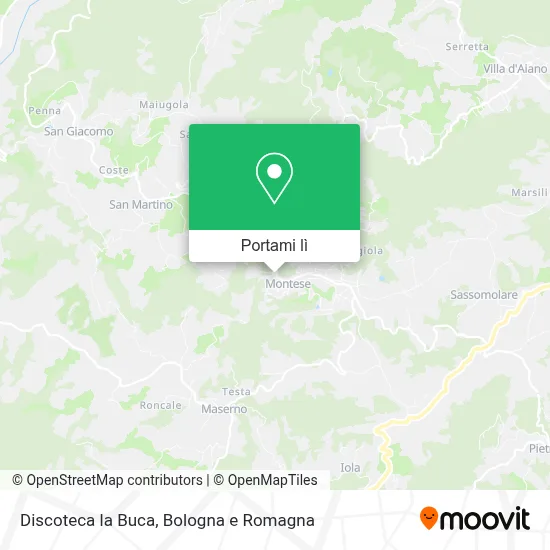 Mappa Discoteca la Buca