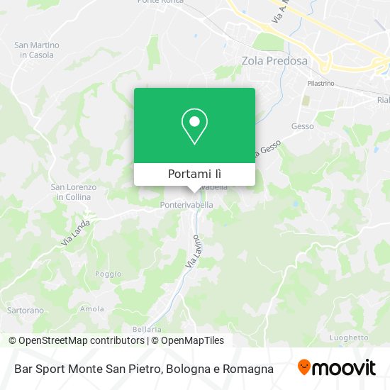 Mappa Bar Sport Monte San Pietro