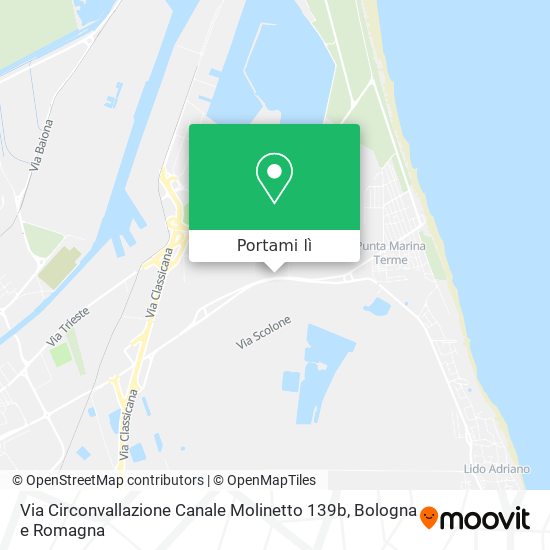 Mappa Via Circonvallazione Canale Molinetto 139b