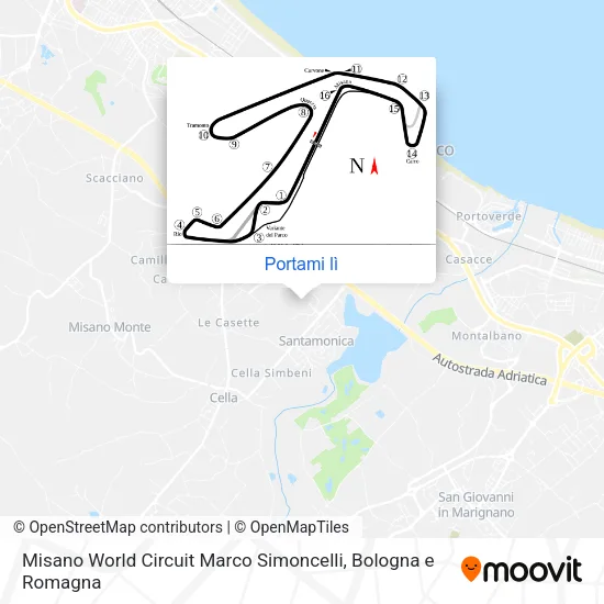 Mappa Misano World Circuit Marco Simoncelli