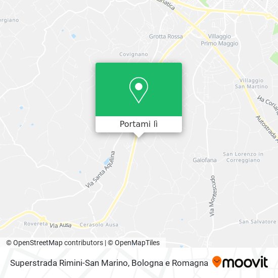 Mappa Superstrada Rimini-San Marino