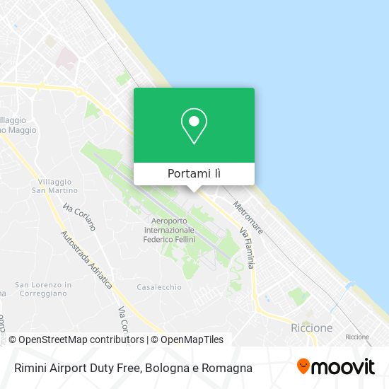 Mappa Rimini Airport Duty Free