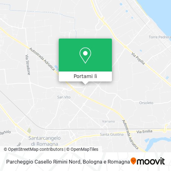 Mappa Parcheggio Casello Rimini Nord