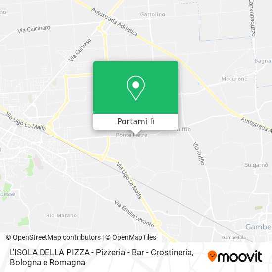 Mappa L'ISOLA DELLA PIZZA - Pizzeria - Bar - Crostineria
