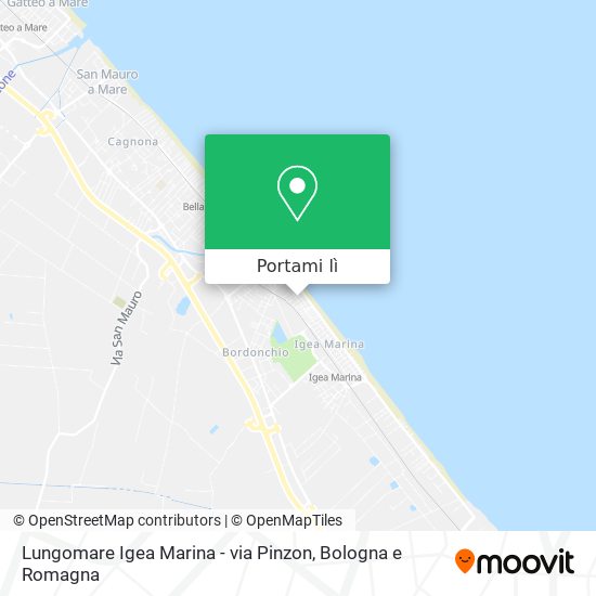Mappa Lungomare Igea Marina - via Pinzon