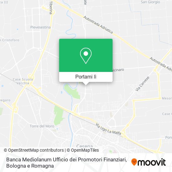 Mappa Banca Mediolanum Ufficio dei Promotori Finanziari