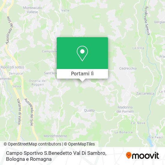 Mappa Campo Sportivo S.Benedetto Val Di Sambro