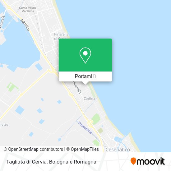 Come arrivare a Tagliata di Cervia con Bus o Treno?
