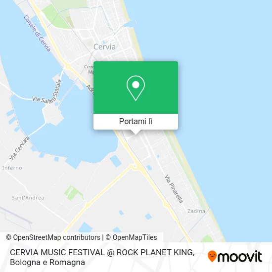 Mappa CERVIA MUSIC FESTIVAL @ ROCK PLANET KING