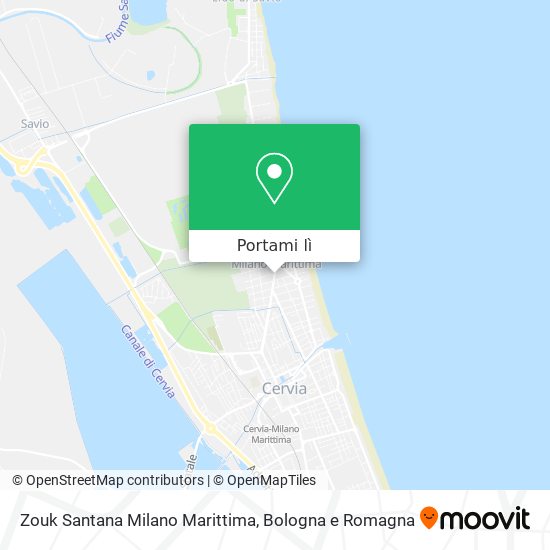 Mappa Zouk Santana Milano Marittima