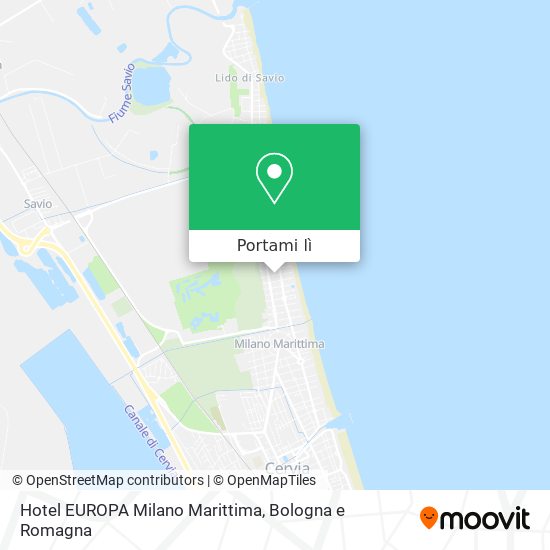 Mappa Hotel EUROPA Milano Marittima