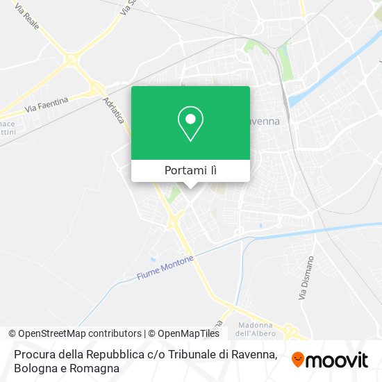 Mappa Procura della Repubblica c / o Tribunale di Ravenna